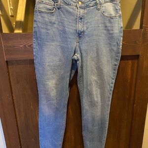 Old Navy High Rise Rockstar Super Skinny Blue Jeans Size 14